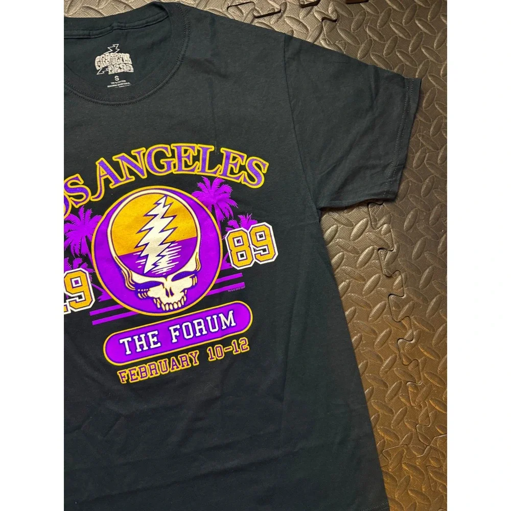 Grateful Dead Los Angeles 1989 The Forum Shirt Black Small Steal Your Face Skull - Picture 4 of 8